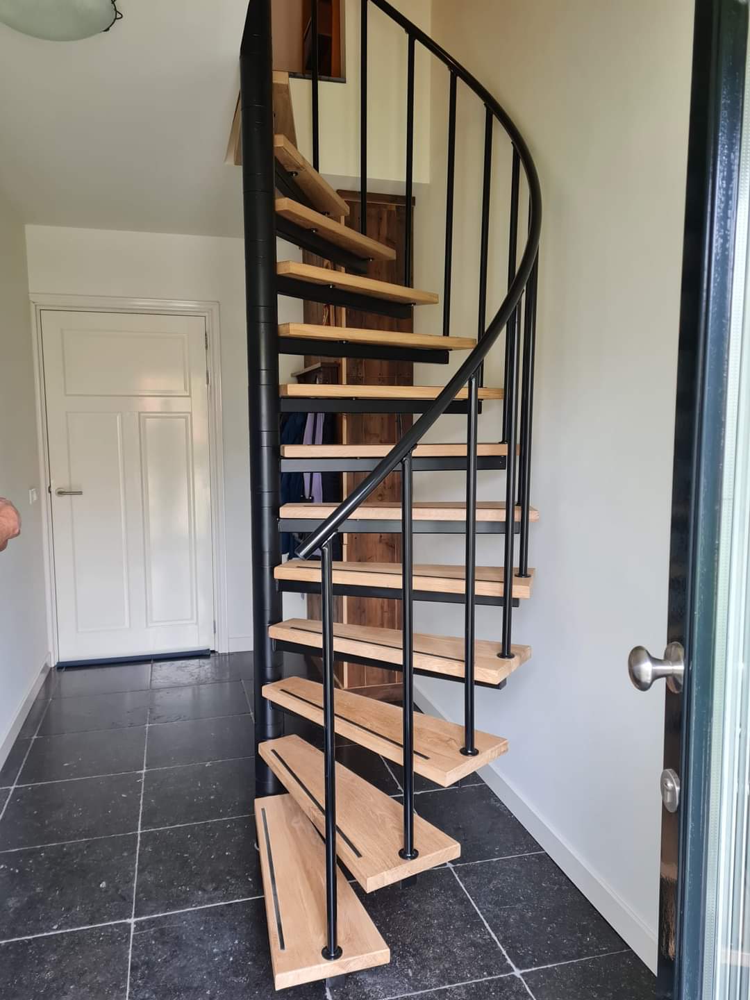 Stalen ronde spiltrapleuning