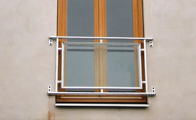 Frans balkon met glas