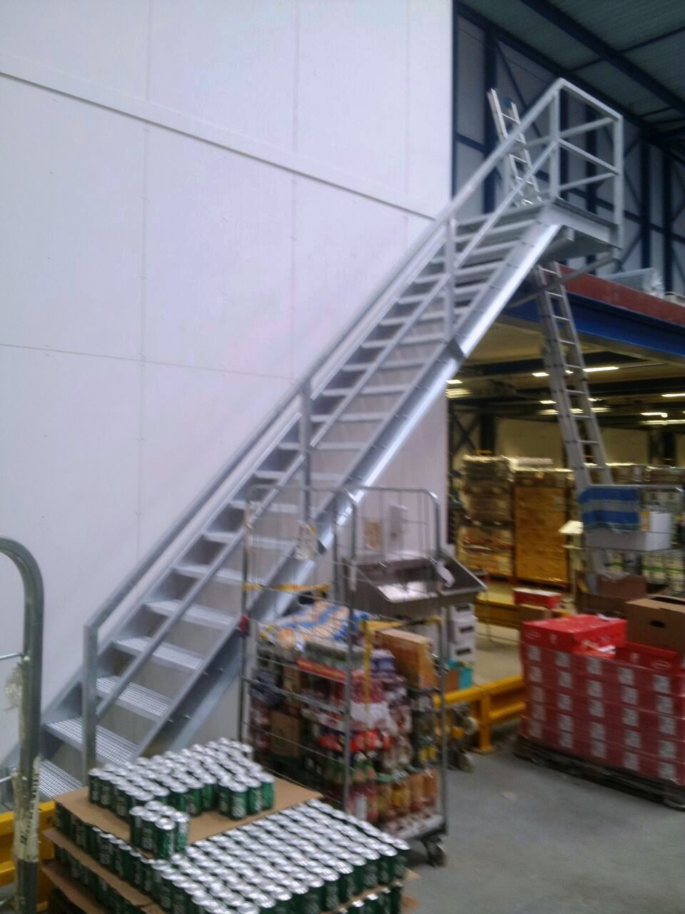 Rechte trap met bovenbordes