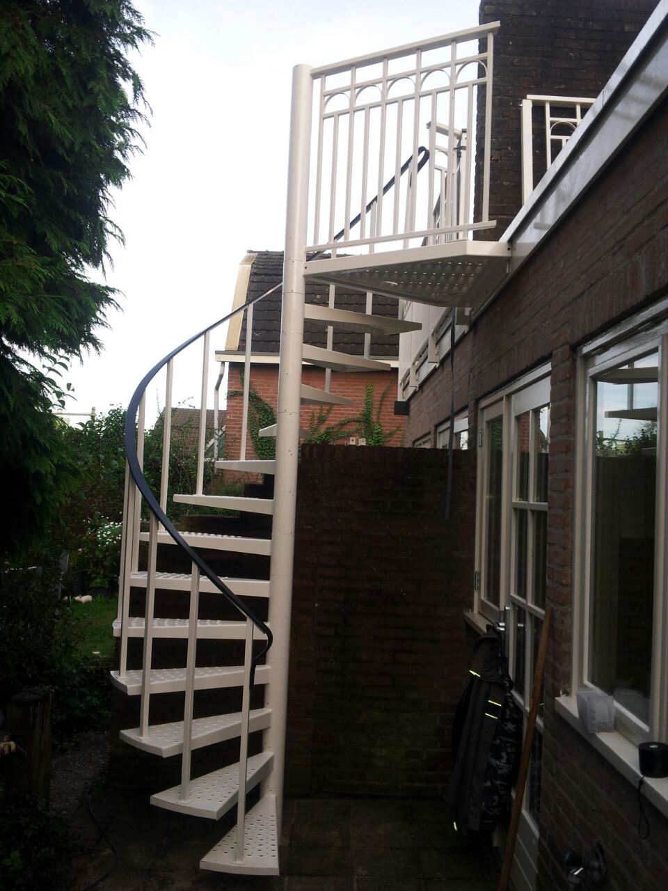 Spiltrap met driehoek bordes